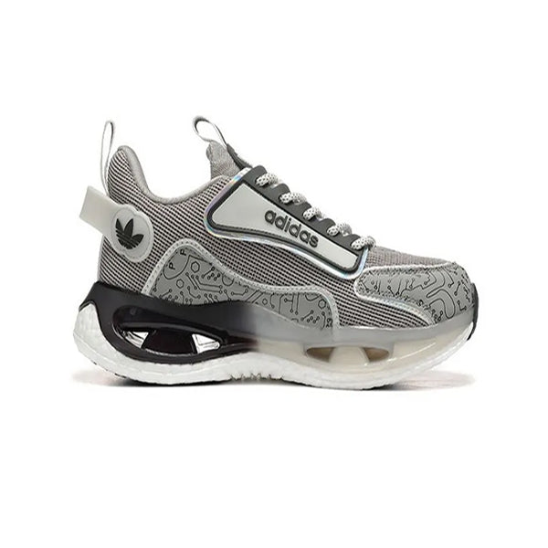 ⚫ Kids – Adidas Marathon 9 Running Sneakers – Black/Grey