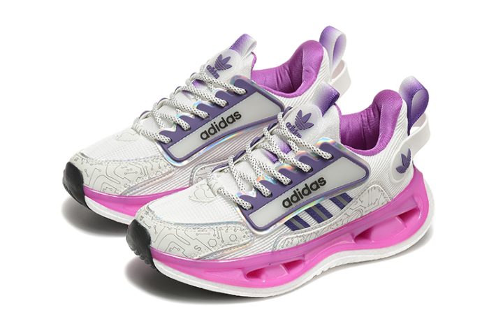 💗 Adidas Marathon 9 Running Sneakers – White & Pink