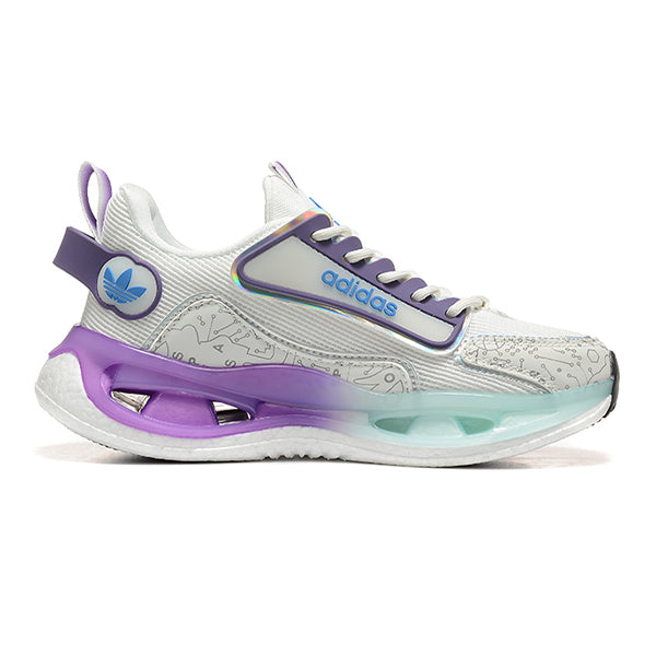 💜 Adidas Marathon 9 Running Sneakers – White & Purple