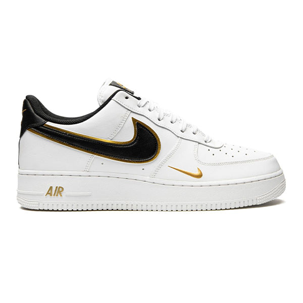 ✨ Nike Air Force 1 ’07 LV8 “Double Swoosh” – White/Black/Gold