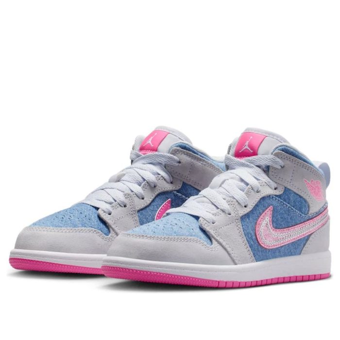 Nike Air Jordan 1 Mid SE ‘Denim Sequin’ Women